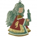 Zinnfigur Engel mit Kerze