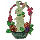 Zinnfigur Hase im Korb