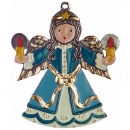 Zinnfigur Engel mit Kerzen