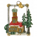 Zinnfigur Kirche im Winter