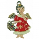 Zinnfigur Engel mit Korb