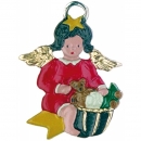 Zinnfigur Engel mit Korb