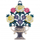 Zinnfigur Vase mit Rosen