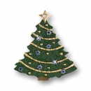 Zinnfigur Christbaum mit 16 Steinen blau