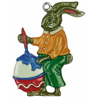 Zinnfigur Hase mit Pinsel