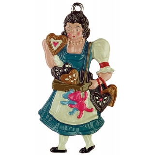 Zinnfigur Verkäuferin