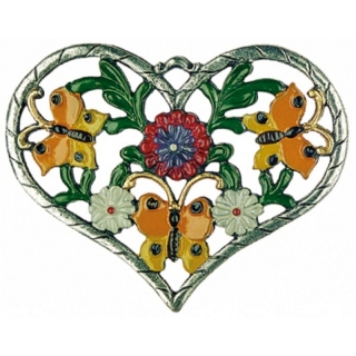 Zinnfigur Herz Schmetterlinge