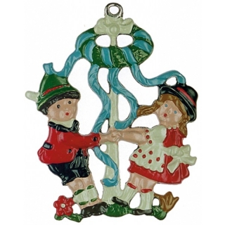 Zinnfigur Kinder mit Maibaum