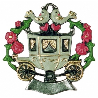 Zinnfigur Hochzeitskutsche klein