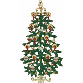 Zinnfigur Tannenbaum mit roten Kerzen