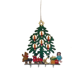 3D-Zinnminiatur Tannenbaum mit Spielzeugen