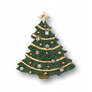 Zinnfigur Christbaum mit 16 Steinen kristall