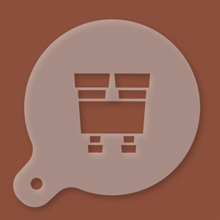 Cappuccino-Schablone Fernglas