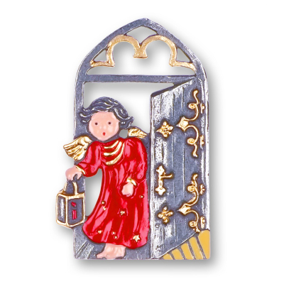 Pewter Ornament Angel at the Gate of Heaven