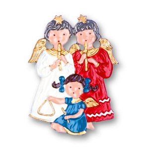Pewter Ornament Angel trio