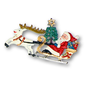 Zinnfigur Weihnachtsschlitten