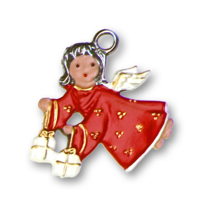 Pewter Ornament Angel with small Packages