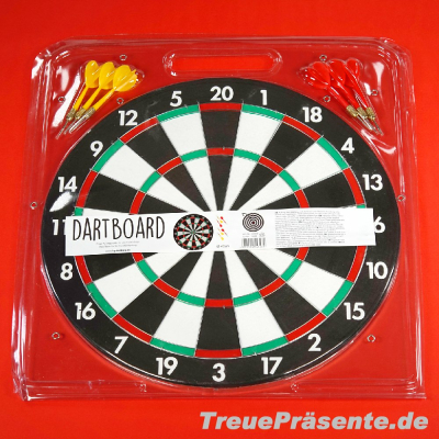 Dartsspiel groß, 45 cm, inkl. 6 Pfeilen