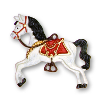 Pewter Ornament Jumping Horse