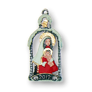 Pewter Ornament Christmas Motive 2012 Maria with Child