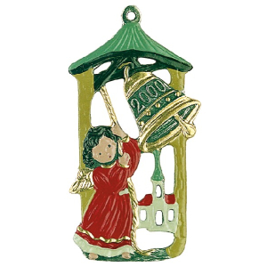 Zinnfigur Weihnachtsmotiv 2000 Engel mit Glocke