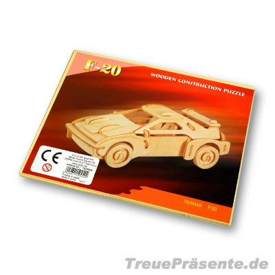 Naturholz 3D-Puzzle Autos, ca. 23 x 19 x 0,5 cm, sortiert