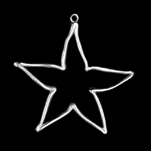 Pewter Ornament Christmas Tree Decoration Star polished