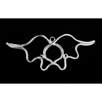 Pewter Ornament Christmas Tree Decoration Flying Angel polished