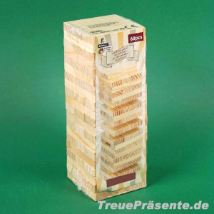 Spiel-Wackelturm Holz 60-teilig, ca. 19,5 x 7 cm