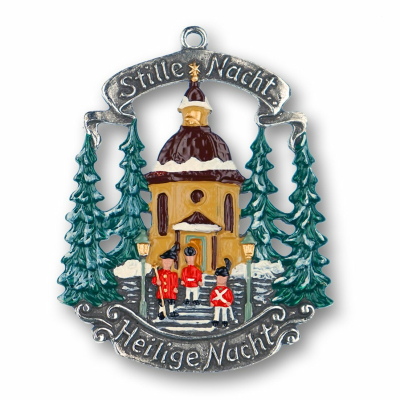 Pewter Ornament Silent Night „Stille Nacht Heilige Nacht“