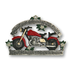 Pewter Ornament Motorcycle "Guardian Angel"