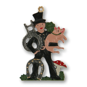 Pewter Ornament Chimney-Sweep