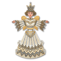 Zinnfigur Weihnachtsengel weiß