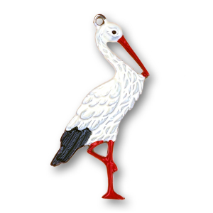 Pewter Ornament Stork