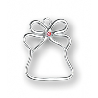 Christbaumschmuck Geschenk mit 1 Stein rot
