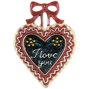 Pewter Ornament Heart "I love you"