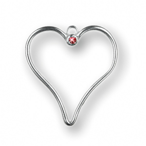 Pewter Ornament Christmas Tree Decoration Heart polished...