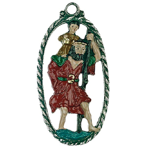 Pewter Ornament St. Christopher