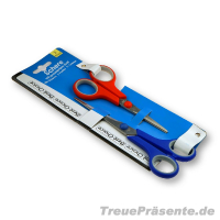 Scheren 2er-Set, 17/14 cm, Griffe gummiert, farblich sortiert