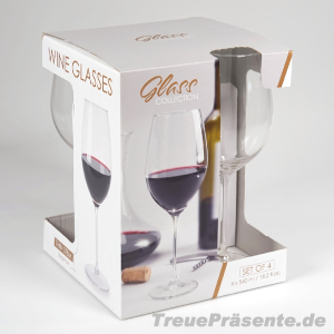 Rotwein-Gläser 4er-Set in Geschenk-Karton