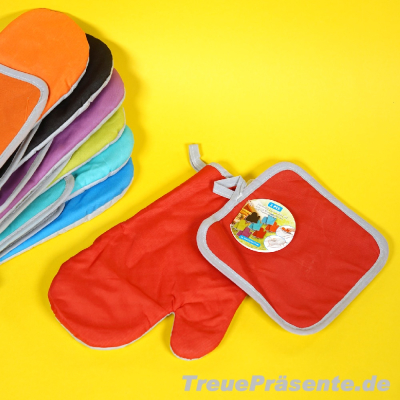 Ofenhandschuh- und Topflappen-Set 2-teilig