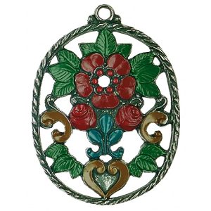 Pewter Ornament Tendril medallion