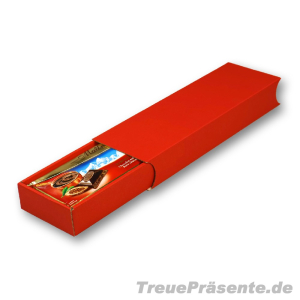 Geschenkset Schokoladentafeln in Geschenk-Box rot