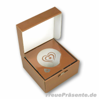 Latte Macchiato Gläser mit Dekor 2er-Geschenkset mit Streuschablone Herz