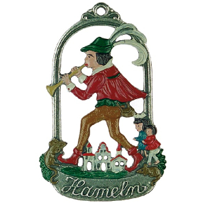 Pewter Ornament Pied Piper of Hamelin