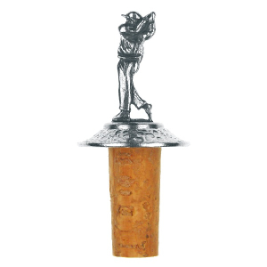 Bottle Top round Golfer with antique finish