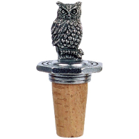 Bottle Top Octagonal Owl with antique finish