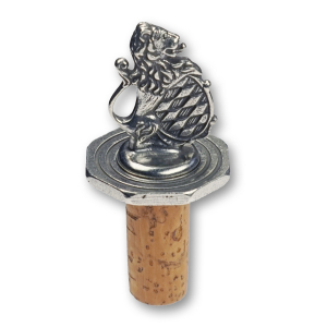 Bottle Top Octagonal Bavarian Lion with antique finish
