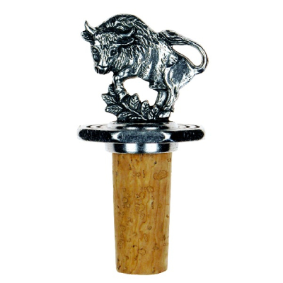 Bottle Top Octagonal Zodiac Taurus with antique finish