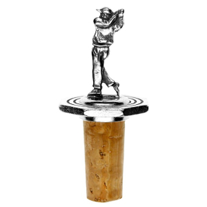Bottle Top Octagonal Golfer with antique finish